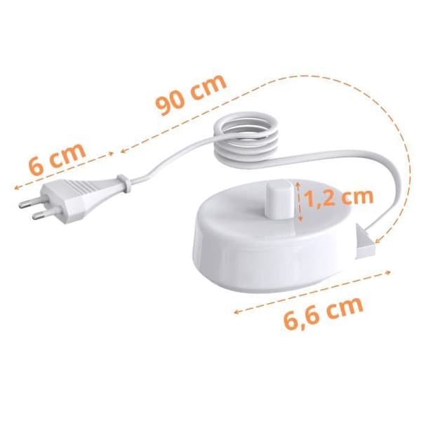 Laddare för elektrisk tandborste kompatibel med Oral B Braun modell 3757 för Pro-Genius-Vitality-Smart-Power Kids-iO 6-serien