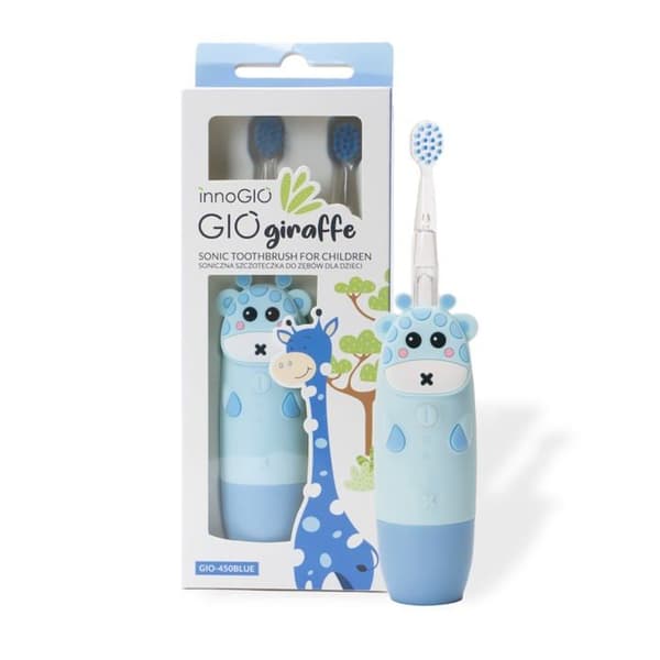 Tandborste - Innogio tungskrapa - INN000036 - GioGiraff blå tandborste