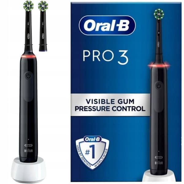 Oral-B Pro 3 3400 N Svart Elektrisk tandborste + extra tandborsthuvud