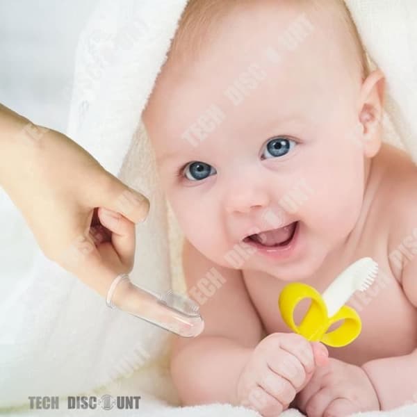 TD® banantandborste baby barn reser molar stick flicka pojke 3 år sensorisk pedagogisk inlärning ergonomiska uppvaknande lekar