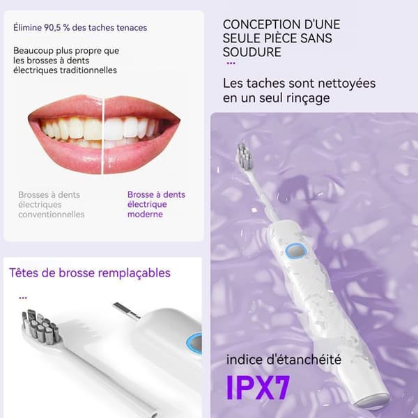 TD® elektrisk tandborste Vuxen Automatisk Mjuka Resor Uppladdningsbar Barn Flicka Pojke Sonic Vibrerande Ergonomisk Man
