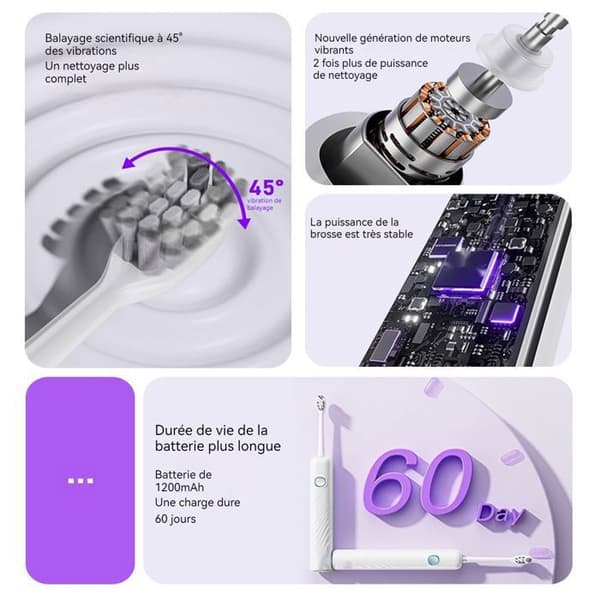 TD® elektrisk tandborste Vuxen Automatisk Mjuka Resor Uppladdningsbar Barn Flicka Pojke Sonic Vibrerande Ergonomisk Man