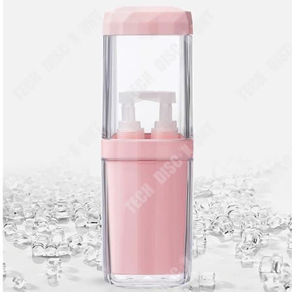 TD® Badrumsflaska Glastandborsthållare Wash Cup Kostym Resetillbehör Crystal Diamond LED Rosa