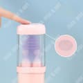 Miniatyrbild 4 av 4: TD® Badrumsflaska Glastandborsthållare Wash Cup Kostym Resetillbehör Crystal Diamond LED Rosa