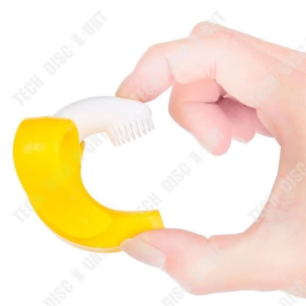 Silikonbananleksak - TECH RABATT - Tandborste - Molartandfixare - Gul