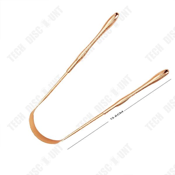 TD® Pure Copper Tongue Scraper Rostfritt stål Tungrengöring Ta bort bakterier Skydda munhygien Rose Gold