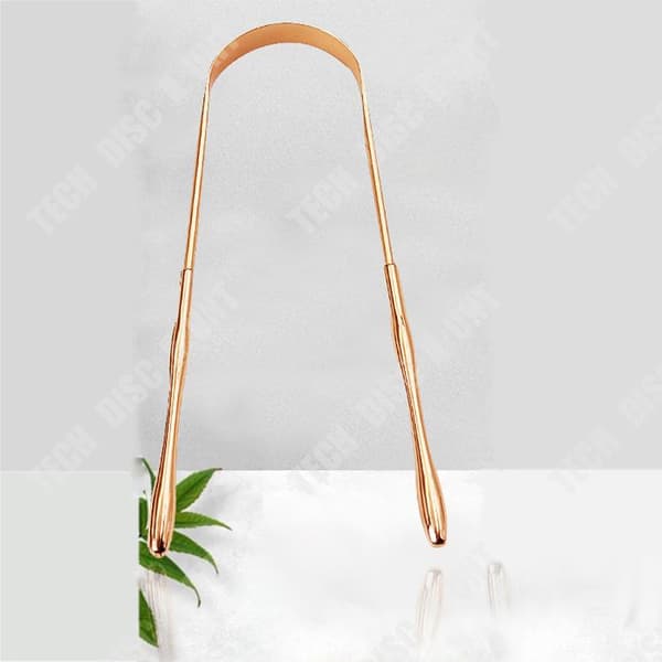 TD® Pure Copper Tongue Scraper Rostfritt stål Tungrengöring Ta bort bakterier Skydda munhygien Rose Gold