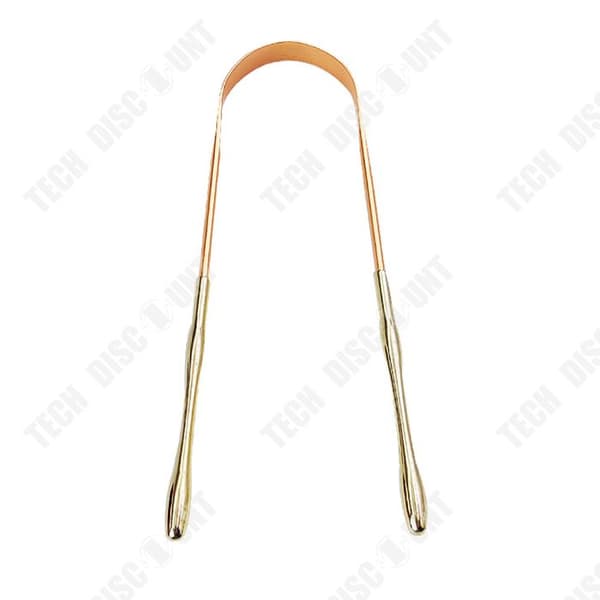 TD® Pure Copper Tungskrapa Rostfritt stål Tungrengöringsmedel Ta bort bakterier Skydda munhygien Guldhandtag