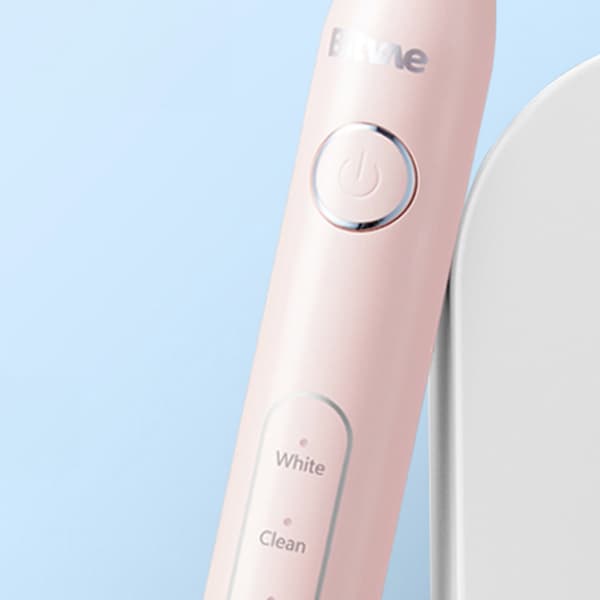 Bitvea Sonic elektrisk tandbørste med 8 tandbørstehoveder - pink/hvid