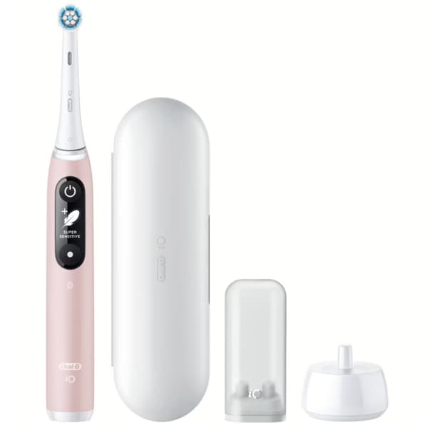 Oral-B iO6 elektrisk tandbørste med 5 tilstande, Bluetooth og indbygget timer - Pink