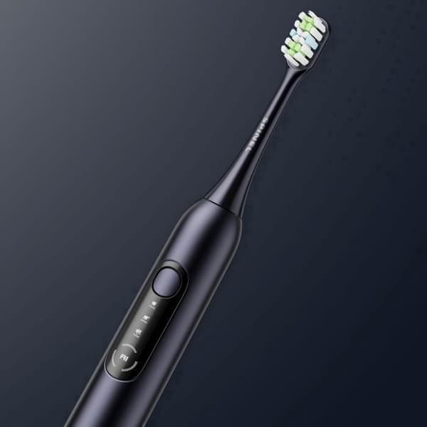 SmileON PRO Spinel Care Elektrisk Tandborste Sonic – 3 Läge, 6 Huvar, Resväska, USB-C – Svart