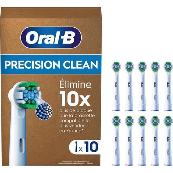 Broschyrer - Oral-B - Pro Precision Clean - Pack om 10 - Filament i X-form - Tar bort 100% av plack