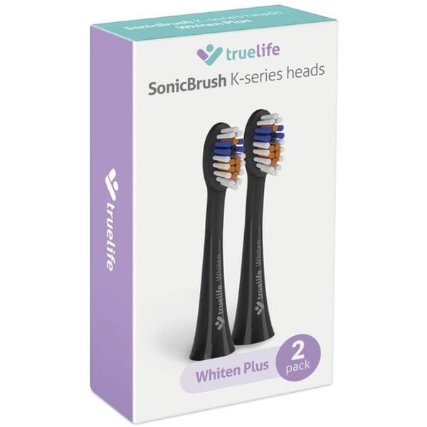 TrueLife SonicBrush K-seriens huvuden Whiten Plus svart 2-pack