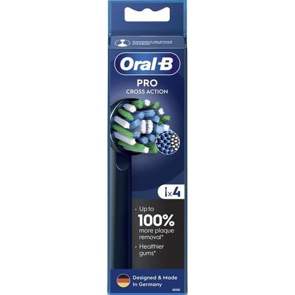 Oral-B Pro Cross Action Svart, 4 delar
