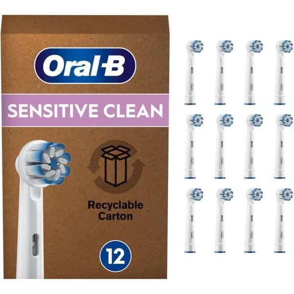 Broschetter för Utbyte - ORAL-B - Känslig Rengöring - Ultra Tunna - Pack med 12 - Mild Rengöring