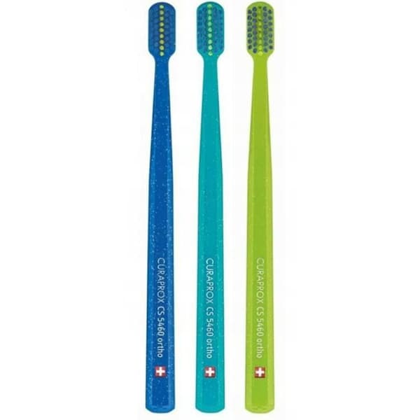 3x CURAPROX CS 5460 ORTHO MANUELL TANDBORSTE ULTRA MJUK FÖR APPARATER