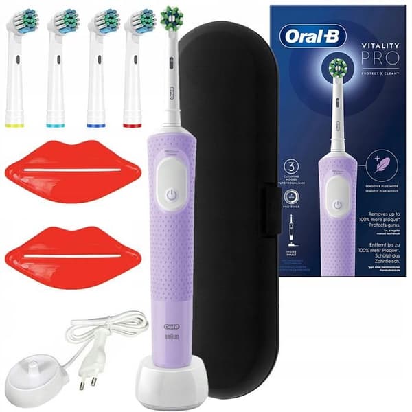 TANDBORSTE ORAL-B VITALITY PRO D103 LILA VIOLETT + ETUI RÅD