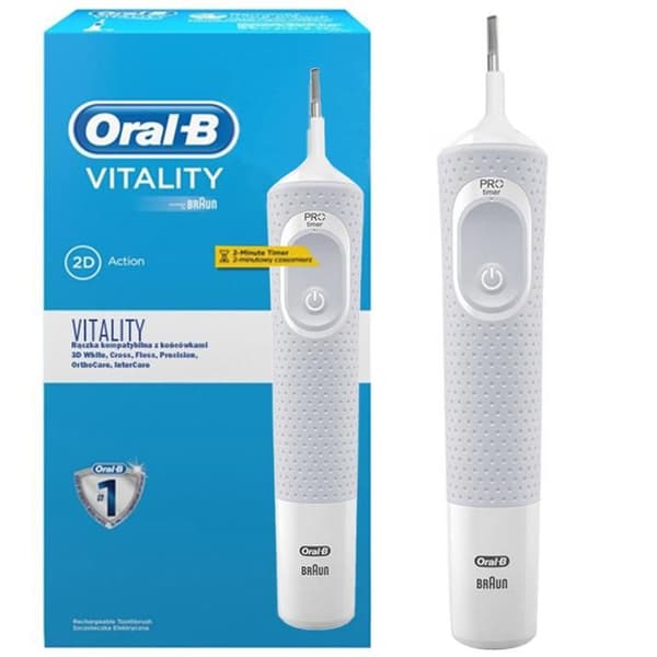 ORAL-B VITALITY 100 ELTANDSBORSTE VIT HANDTAG