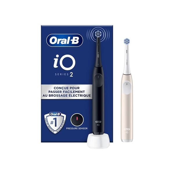 Oral-B iO2 Elektriska Tandborstar, Svart och Ljusrosa