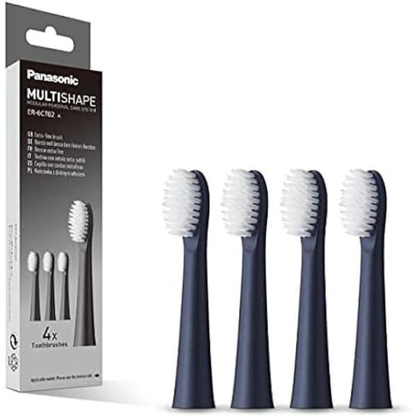 Panasonic MULTISHAPE ER-6CT02A303 | Ersättningstandborsthuvuden, 4 x extrafina, kompatibel med MULTISHAPE-systemet