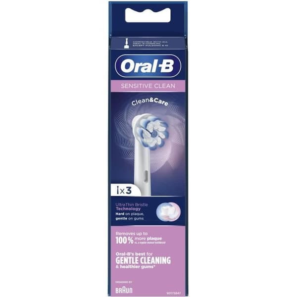 Oral-B Sensitive Clean Replacement Borsthuvud 3 enheter