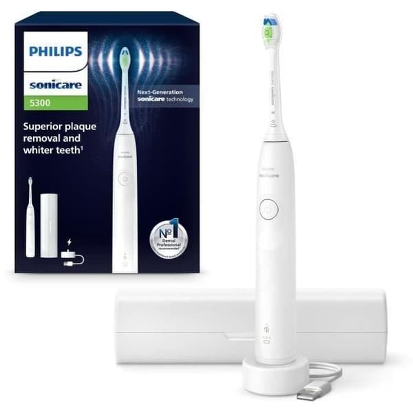 Tandborste - PHILIPS - HX7108/02 - Sonicare - Serie 5300 - Vit - Elektrisk