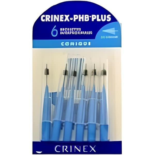 Interdentala borstset - Crinex - PHB Plus - 6 enheter - Rostfritt stål - Stavdiameter 0,8 mm