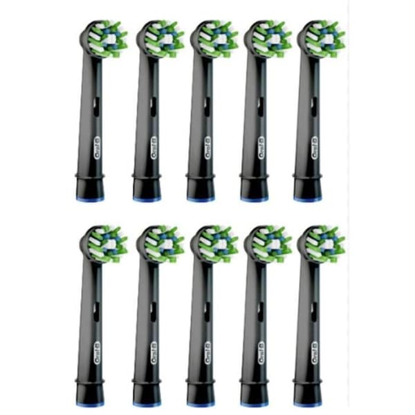 Tandborsthuvuden - ORAL-B - Cross Action - 10 stycken - Svart - Oscillerande-rotativ