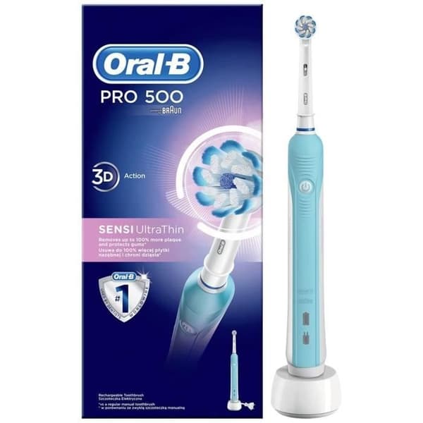 Oral-B PRO 500 Sensi UltraThin D16.513.1U 91744213 Elektrisk tandborste mint, vit