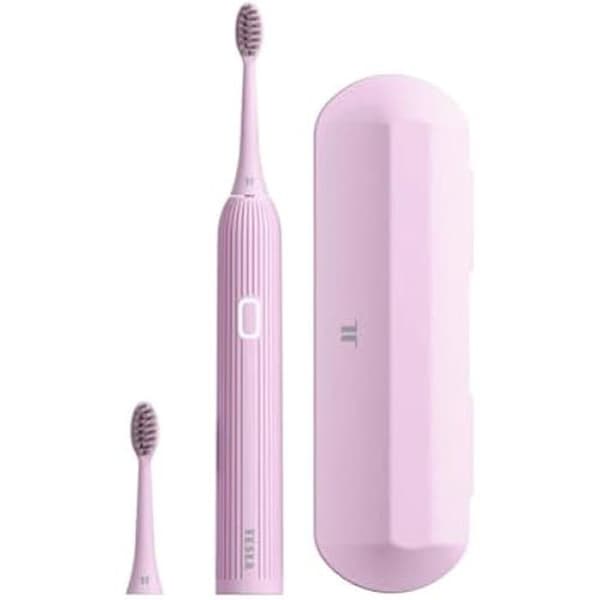 Elektrisk tandborste - TESLA - TS200 - Rosa - 42 000 oscillationer/min - Bluetooth-anslutning