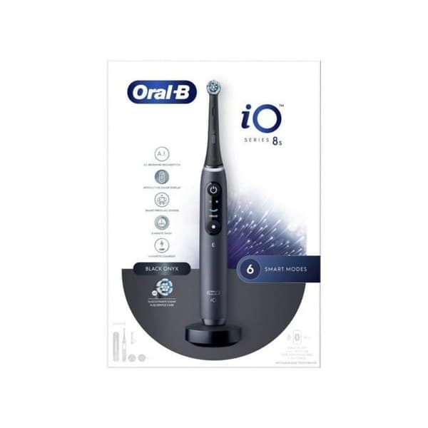 Elektrisk tandborste - ORAL-B - IO 8S - 6 borstlägen - Svart - 62 000 svängningar per minut
