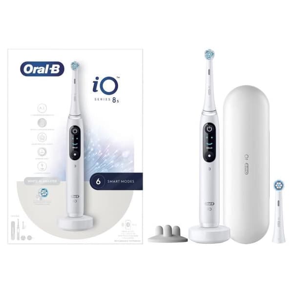 Elektrisk tandborste - Oral-B - iO 8N - Känsligt tandkött - 2 borsthuvuden - 1 resefodral