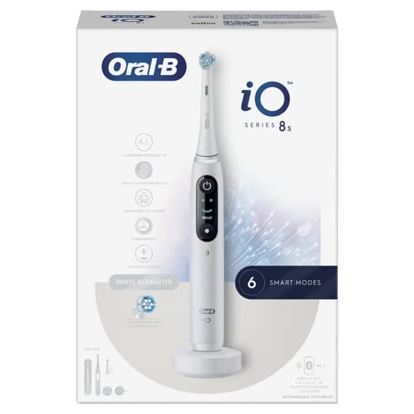 Elektrisk tandborste - Oral-B - iO 8N - Känsligt tandkött - 2 borsthuvuden - 1 resefodral