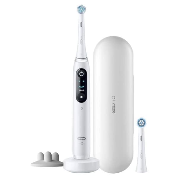 Elektrisk tandborste - Oral-B - iO 8N - Känsligt tandkött - 2 borsthuvuden - 1 resefodral