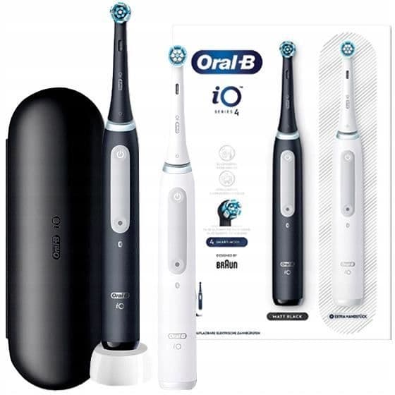 Oral-B iO Series 4 Black White Two-Pack Elektriska tandborstar