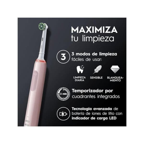 Elektrisk tandborste - Oral-B - PRO3 3900 DUO - Uppladdningsbar - 2 lägen - Blandad