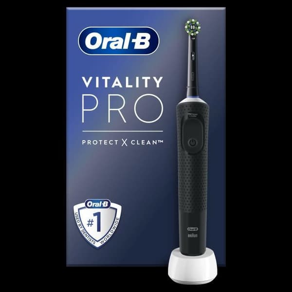 Oral-B Vitality Pro eltandborste svart, 1 borsthuvud