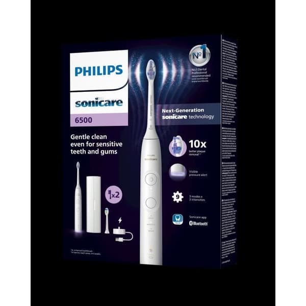 Tandborste - PHILIPS - HX7410/02 - Sonicare - Serie 6500 - Vit - Elektrisk