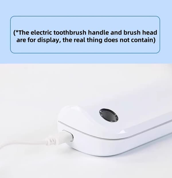 Original Philips-rejsetaske i hvid med UV-sterilisering | Passer til HX2421/HX2451/HX2471/HX2481 elektriske tandbørster