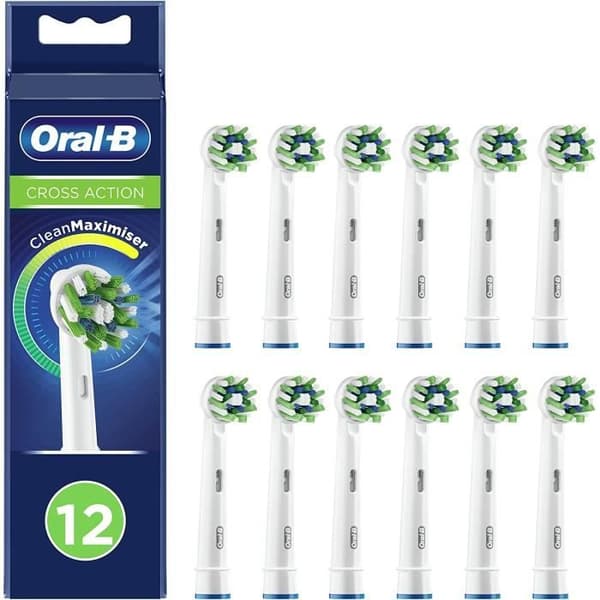Oral-B CrossAction ersättningsborstar 12 enheter för elektrisk tandborste