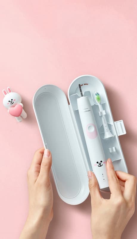 Philips Resefodral för Eltandborste | HX6801 Cony Special Edition | Originaltillbehör – Portabel Förvaringsbox