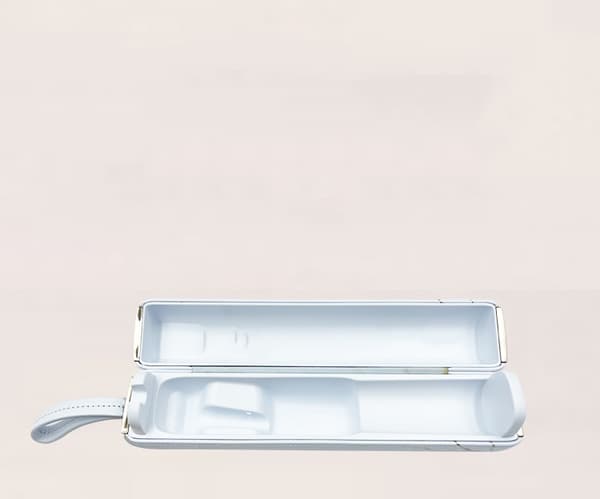Philips genopladeligt rejseetui til elektrisk tandbørste | Blomstret Blå Design | Passer til HX9997 | Original opbevaringsboks
