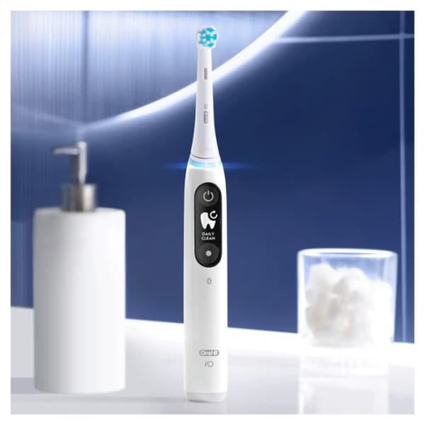 Oral-B iO 6 Elektrisk tandborste - Duo - Vit och Rosa - Bluetooth-ansluten