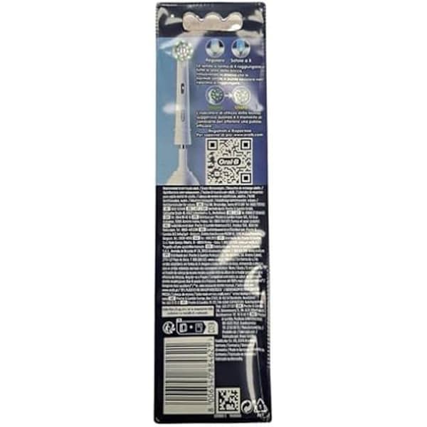 Oral-B Cross Action Tandborsthuvuden, paket med 5 vita reservhuvuden, vinklade borststrån som anpassar sig till