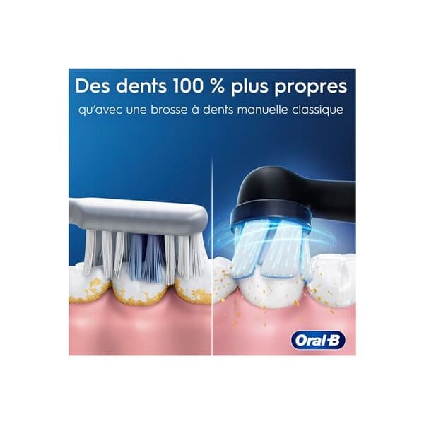 Elektrisk tandborste - Oral-B - iO2 - Svart och Ljusrosa - 3 borstlägen - Timer 2 min