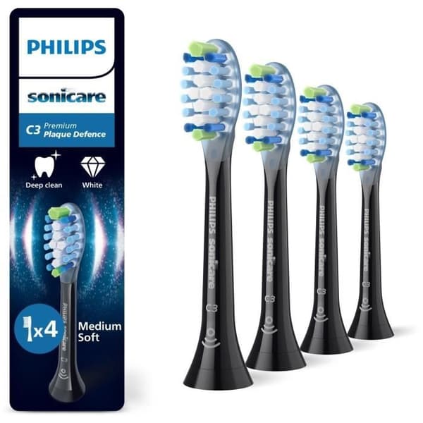 Paket med 4 borsthuvuden - PHILIPS - HX9044/88 - C3 svart