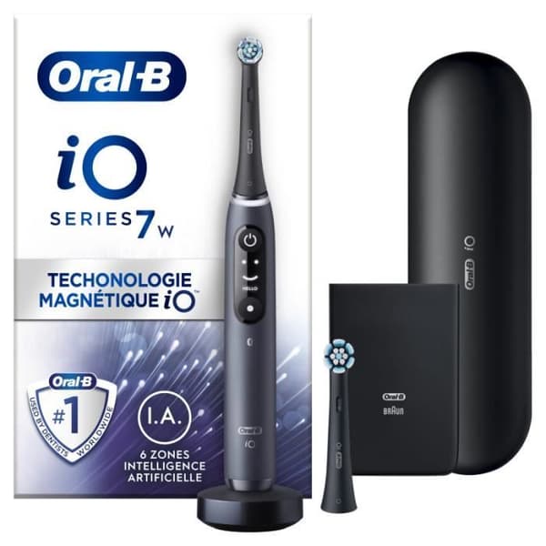Elektrisk Tandborste Oral-B iO 7W - Svart - Med Resväska och Laddareficka