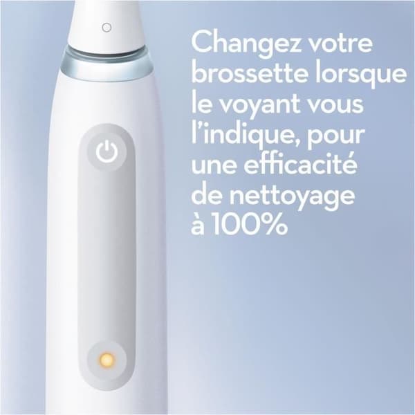 ORAL-B iO4 ansluten elektrisk tandborste - vit - 4 borstlägen - 1 borsthuvud, 1 resefodral