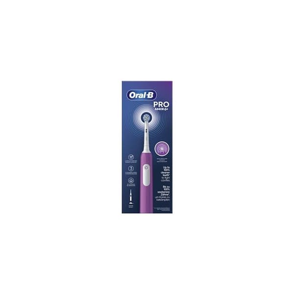 Elektrisk tandborste - Oral-B - Pro Junior - Lila - 3 borstlägen - För barn 6+