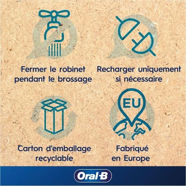 ORAL-B Pro 3 eltandborste - 3 borsthuvuden ingår - vit - sladdlös